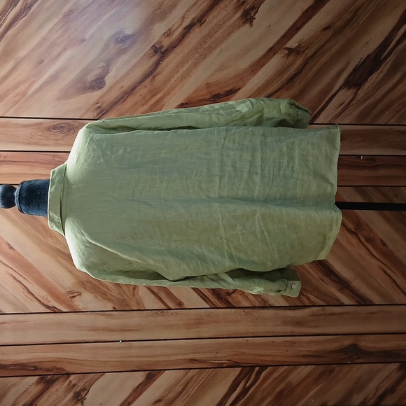 J. Jill Love 100% Linen Button-down Long Sleeve Shirt Women's Size L Petite - Picture 3 of 12